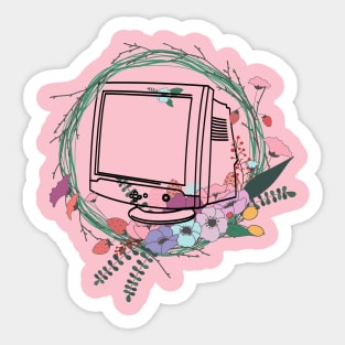 Old School Monitor Sticker